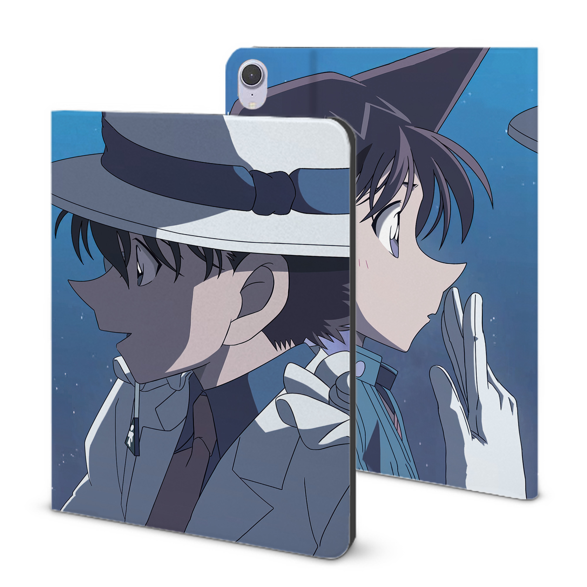 （画像用） 名探偵コナン Detective Conan IPad ケース ブック型 PUレザー TPU 耐衝撃 軽量 薄型 ペン収納なし 全面保護 IPad 各モデル対応